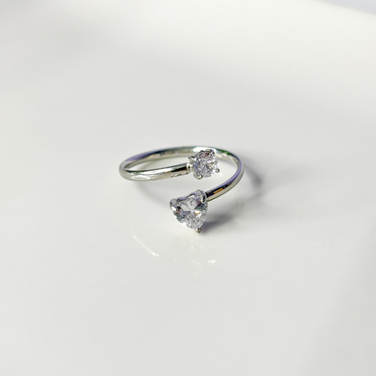 Anello Amore Crystal Silver